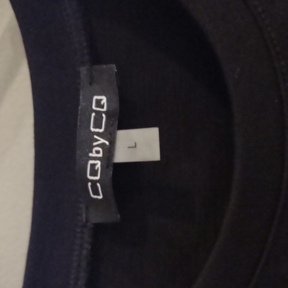 CQ by CQ women's large‎ black long bell sleeve cotton/spandex top - Picture 3 of 4